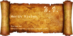 Werth Vivien névjegykártya